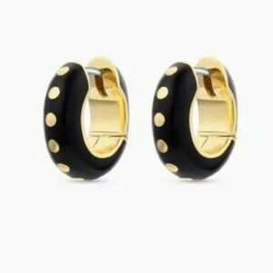 Gorjana Black & Gold Asher Huggies
